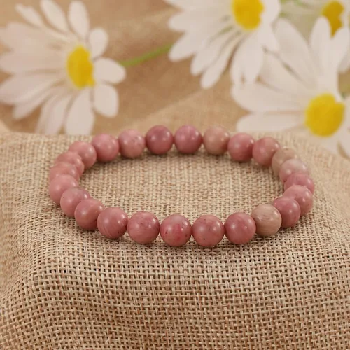 Miniatura 61 de Crystal Vibe Pulseras de cuentas de 0.315 in para mujeres y hombres, pulseras de cristal con piedras preciosas naturales, tamaño elástico ajustable