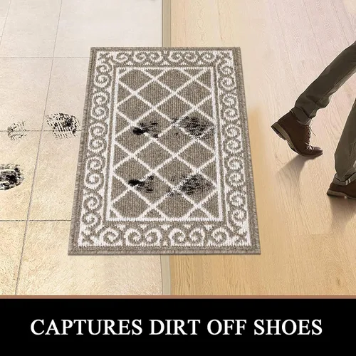 Miniatura 5 de HEBE Alfombra para Puerta Interior 20''x32'' Alfombras de Bienvenida Antideslizantes para Puerta Principal Alfombras Lavables para Zapatos Atrapa