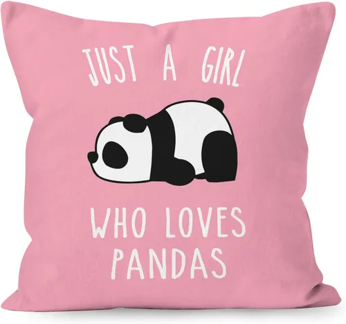 Miniatura 11 de Just A Girl Who Loves Pandas, funda de almohada de oso panda, 12 x 20 pulgadas, regalos para amantes del oso panda, regalos para decoración