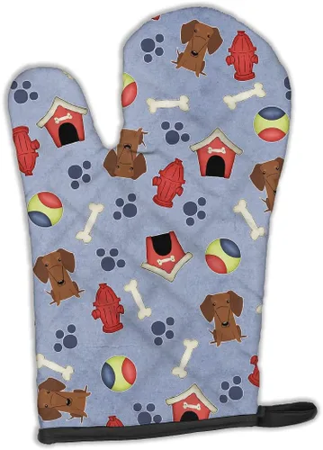 Miniatura 266 de Caroline's Treasures BB2732OVMT Dog House Collection Border Collie - Guante de horno grueso resistente al calor para sartenes calientes y horno