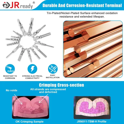 Miniatura 5 de JRready ST6529 610Pcs Kit de Conectores de Pin Deutsch 16# 20# Molex .093”.062” Mini-fit Jr. Micro-fit Superseal 1.5 Pines de Conector Terminal