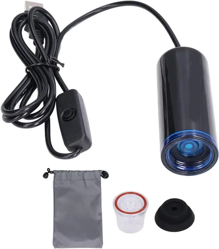 Bomba de aire portátil, bomba de colchón de aire eléctrica con 2 boquillas y bolsa de almacenamiento, inflador portátil para flotadores de piscina,