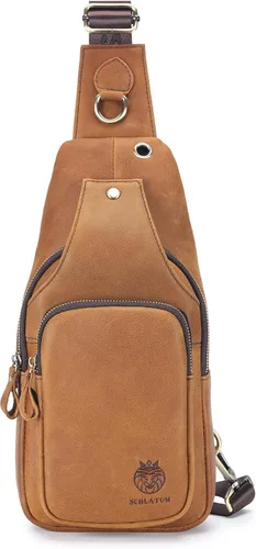 Miniatura 172 de LUKZIJAES Bolso bandolera de cuero genuino para hombre