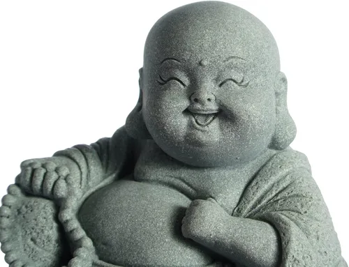Miniatura 12 de FENGSHUI-CAISHEN Pequeña estatua de Guan Yin – Piedra hecha a mano para meditar peces zen, acuario, tanque de decoración de escritorio, figura