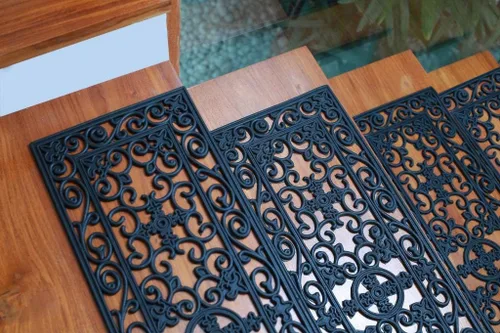Miniatura 5 de IRONGATE Alfombrillas para escaleras, 4 unidades, resistentes, antideslizantes, para interiores y exteriores, antideslizantes, resistentes, de grado