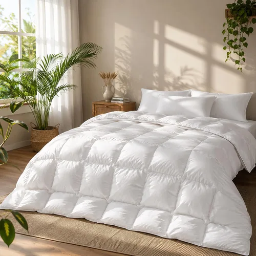 Miniatura 10 de Edredón de fibra de plumón de ganso blanco, relleno de edredón de tamaño individual, edredón esponjoso de hotel, perfecto para el dormitorio de tu