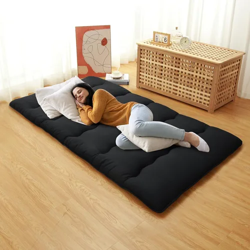 Miniatura 2 de ROYGROW Colchón de futón japonés para niños, colchón de futón japonés tamaño individual, tapete para dormir, tapete de tatami, almohadilla