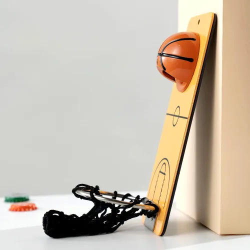Miniatura 3 de Arola Abrebotellas magnético de baloncesto, abridor de pared de metal extraíble con colector de tapas, regalo para amantes del baloncesto, amantes
