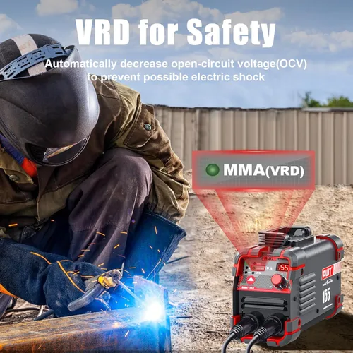 Miniatura 4 de AWT Soldador de palo 155Amp Mini soldador 2 en 1 Soldador ARC/elevación TIG máquina de soldadura 110/220V con VRD, pantalla digital IGBT Inverter