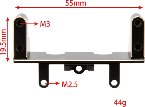 Miniatura 2 de MEUS RACING UTB18 Latón Laydown Servo Mount 1.41 oz/pc para Axial UTB18 Capra Trail Buggy #AXI212009 Piezas de actualización, negro