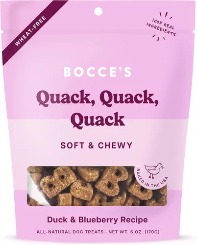 Miniatura 10 de Bocce's Bakery Bac'n Nutty - Golosinas suaves y masticables para perros, sin trigo con sabor a mantequilla de maní y tocino, galletas naturales