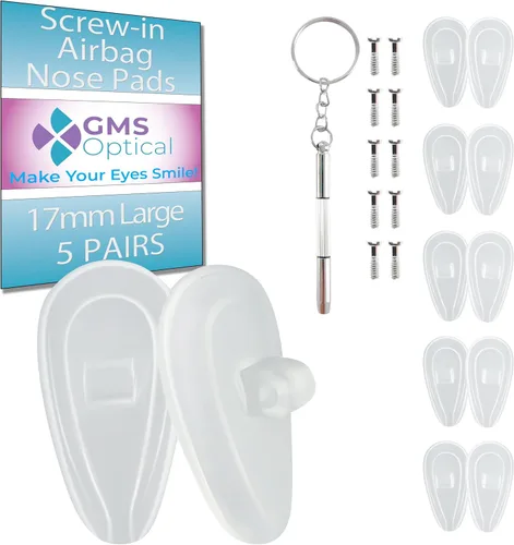 Miniatura 10 de GMS Optical Comfort Line – 0.276 in de ancho regular / 0.433 in de longitud pequeña – Bolsas de aire roscadas de silicona suave almohadillas