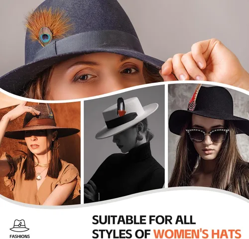 Miniatura 4 de 12 plumas para sombrero, plumas naturales surtidas para sombreros, coloridos pines de plumas reales para manualidades, sombreros de vaquero