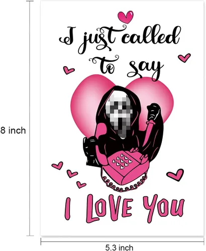 Miniatura 4 de Divertida tarjeta del día de San Valentín para novio, novia, marido, esposa, "I Called to Say I Love You", tarjeta de aniversario y cumpleaños