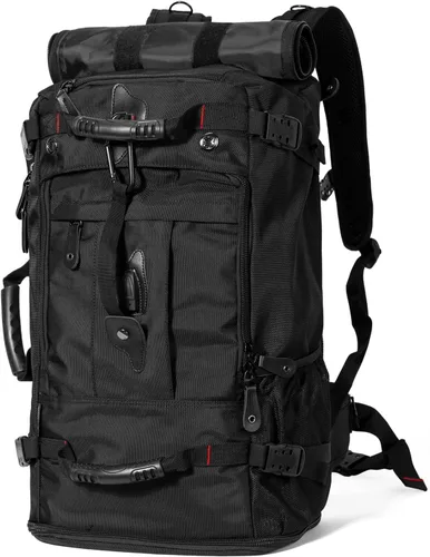 Miniatura 15 de YOUMIAN Mochila de gran capacidad para viajes, senderismo, deportes, bolsa de lona convertible duradera para portátil y avión