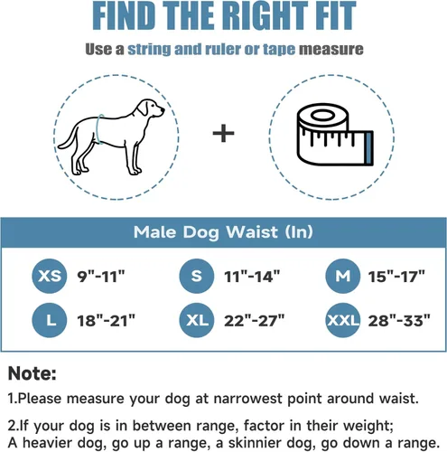 Miniatura 3 de wegreeco Pañales lavables para perros machos (paquete de 3) – Pañales lavables para el vientre para perros machos (Alpacas, M)