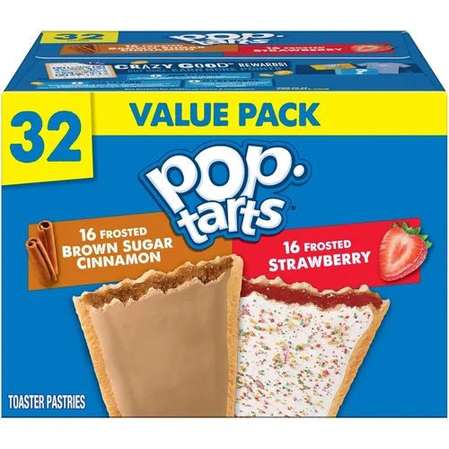 Pop-Tarts - Tostadas, alimentos para el desayuno, bocadillos para niños, paquete variado, caja de 54.1oz (32 unidades)