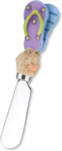 Miniatura 3 de UP UPware - Sandalias de playa para esparcidores de queso, asas de resina pintadas a mano con cuchillas de acero inoxidable para untar queso crema