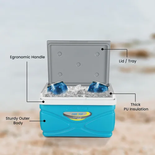 Miniatura 4 de Enfriador de pícnic – Enfriador duro de 4.5 litros – Coolbox mantiene el contenido fresco durante 48 horas – Enfriador exterior sin BPA – Enfriador
