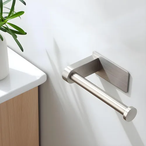 Miniatura 2 de YIGII Soporte de papel higiénico autoadhesivo - Soporte de papel higiénico para baño, sin perforaciones, acero inoxidable cepillado