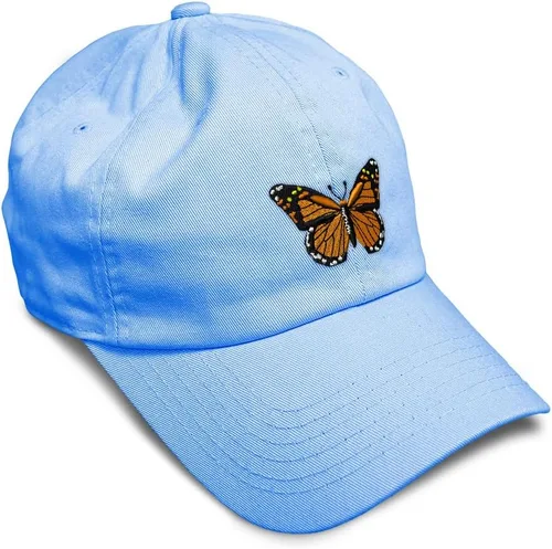 Miniatura 34 de Gorra de béisbol suave con diseño de mariposa monarca, con insectos, bordado de mariposa, de algodón, para hombres y mujeres