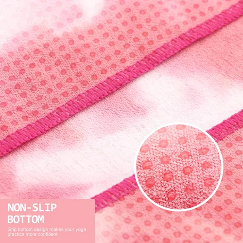 Miniatura 5 de Toalla de yoga Eunzel, toalla para esterilla de yoga caliente con puntos de agarre absorbentes de sudor, antideslizante para yoga caliente, pilates