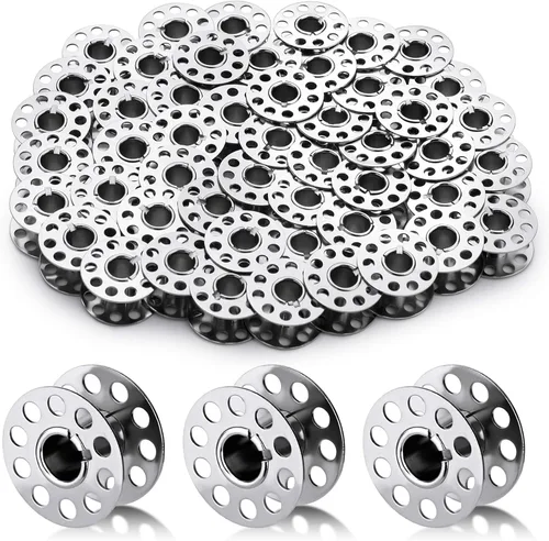 Miniatura 8 de LOKUNN 25 bobinas de metal, bobinas de metal para máquina de coser con estuche de bobina, bobinas Sa156, bobinas clase 15, bobinas para máquina