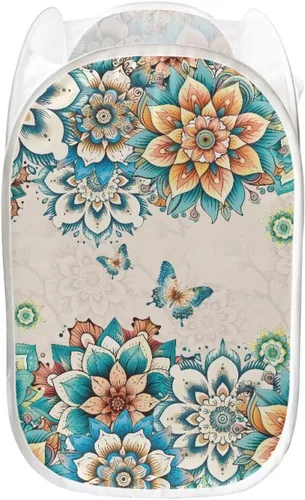 Miniatura 32 de AFPANQZ Cesta plegable de malla para ropa sucia, plegable, portátil, para guardar lugar para el hogar, fácil de plegar para viajes, 13.5 x 13.5 x 21