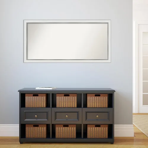 Miniatura 909 de Amanti Art Espejo personalizado, espejo estrecho de baño de oro blanco, espejo de pared o espejo de tocador de baño sobre el fregadero