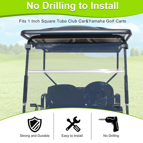 Miniatura 5 de Clips para parabrisas de carrito de golf, ajuste de banda de 1 x 1 pulgada, tubo para Club Car DS Club Car Precedent Tempo en adelante, carritos
