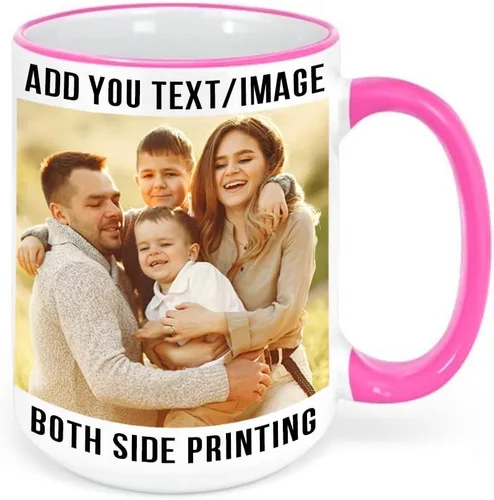 Miniatura 18 de Taza de café personalizada, regalo personalizado, taza de cerámica con foto, imágenes o texto, novedad de tazas personalizadas, perfecta para negro