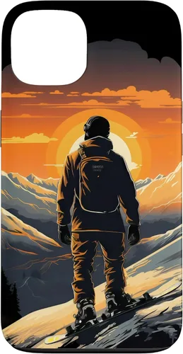 Miniatura 7 de Snowboarding Snowboard Snowboarder Mountain Sunset Case for iPhone 17