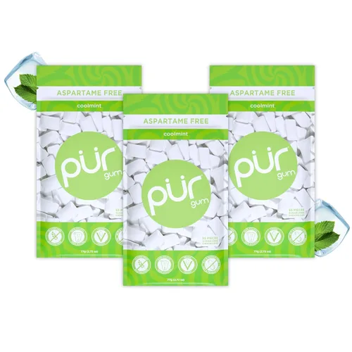 Miniatura 21 de PUR Gum Chicle sin Aspartamo 100% Xilitol Chicle con sabor natural a canela, 55 piezas (paquete de 1)