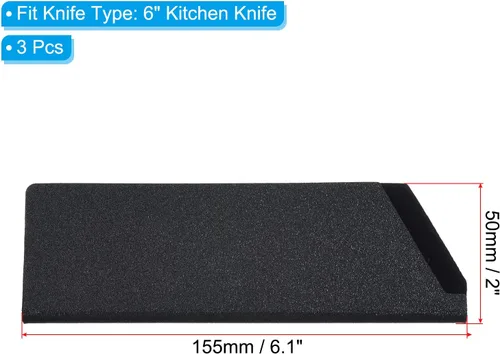 Miniatura 14 de PATIKIL Fundas de plástico ABS para cuchillo de cocina de 10 pulgadas, paquete de 3 cuchillos, protector de filos, protector de cuchilla, funda