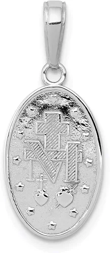 Miniatura 3 de Colgante de oro blanco de 14 quilates con medalla milagrosa