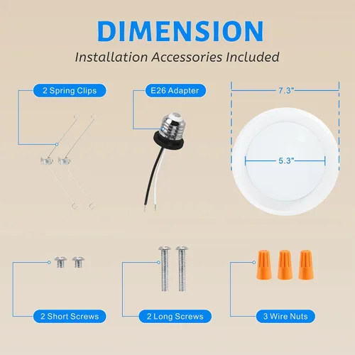 Miniatura 7 de ECOELER Luz de Disco LED de 6 Pulgadas, Luminaria de Techo 3000K/4000K/5000K Seleccionable, 16.5W 1000Lm, Luz de Techo de Montaje al Ras de Perfil