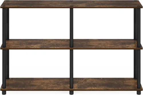 Miniatura 6 de Furinno Turn-N-Tube - Estantes de almacenamiento, 3 niveles, estante de 47.4 pulgadas de ancho, estante de esquina, estantes abiertos sin
