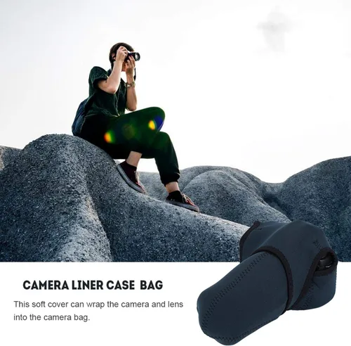 Miniatura 5 de Bolsa de revestimiento para cámara, pequeña bolsa impermeable para cámara SLR, funda de protección suave, bolsa de manga para cámara SLR DSLR