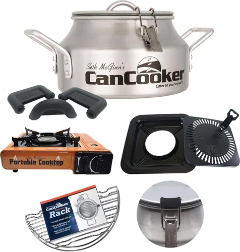 Miniatura 7 de CanCooker Paquete de olla de vapor de convección de 4 galones con libro de recetas de 100 páginas, aluminio anodizado duradero, compatible con Kit