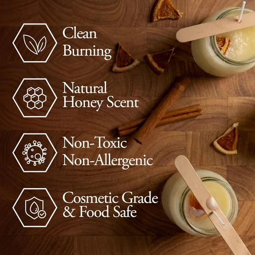 Miniatura 4 de Dutchman's Gold Bloque de cera de abeja amarilla canadiense (1 libra), cera de abeja natural de grado cosmético para hacer velas, jabón