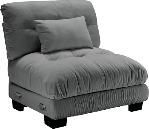 Miniatura 42 de SoarFlash Moderno sofá reclinable de terciopelo para sala de estar, sofá biplaza para apartamento, sofá de almacenamiento con marco de madera Azul