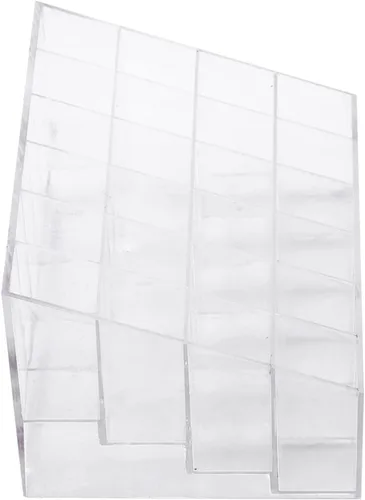Miniatura 9 de Haofy 24 rejillas transparentes para lápiz labial, organizador de maquillaje y cosméticos, caja de almacenamiento de maquillaje, esmalte de uñas