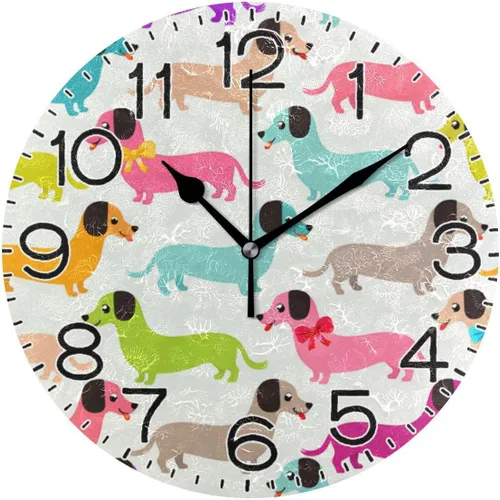 Miniatura 20 de ALAZA Reloj de pared cardenal de pájaro rojo de invierno, funciona con pilas, sin tictac, de cuarzo, analógico, rústico, rústico, reloj redondo