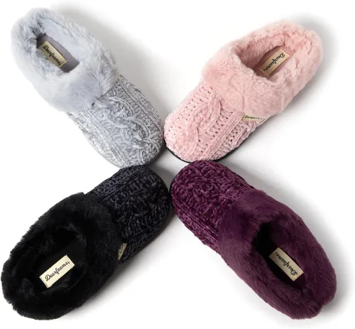 Miniatura 4 de Dearfoams Women's Claire Marled Cable Knit Chenille Clog Slipper