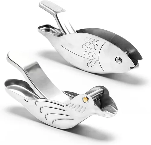 Miniatura 11 de Exprimidor de limón manual de pescado, exprimidor de limón de acero inoxidable de grado alimenticio, exprimidor de limón en forma de pescado