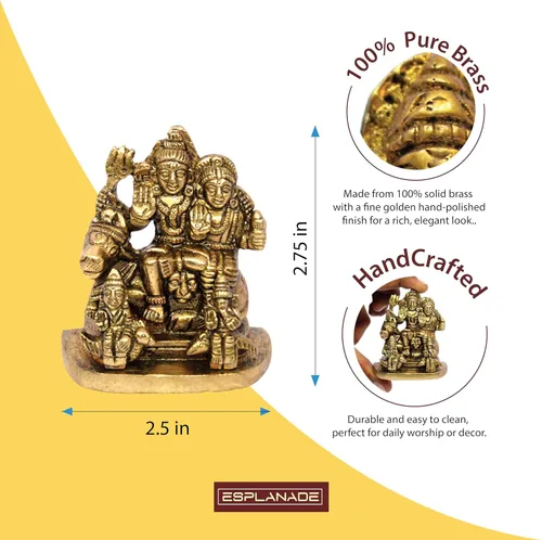 Miniatura 2 de eSplanade Latón Shiva Lingam Ídolo Murti (2,5 pulgadas)