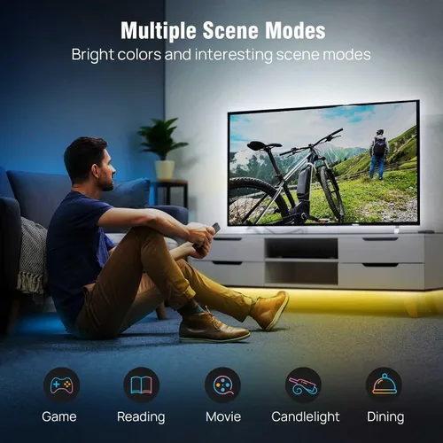 Miniatura 2 de Sengled - Tira de luz LED multicolor inteligente de malla Bluetooth, 16.4 pies, funciona con Amazon Echo y Alexa, alto brillo con 16 millones