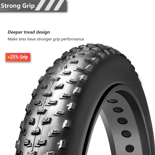 Miniatura 5 de 20x4.0/26x4.0 pulgadas Fat Bike Tire 60TPI para Bicicleta Eléctrica Fat Bicicleta Neumático 4.0 pulgadas Mountain Bike Tire