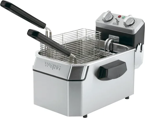 Miniatura 6 de Waring Freidora comercial WDF75RC de alta resistencia de 8.5 libras, incluye 4 cestas individuales y 2 cubiertas nocturnas - 1800 W, 120 V, enchufe