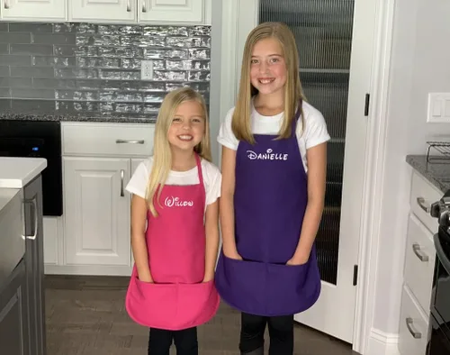 Miniatura 5 de Personalized Kids Apron - Chef Apron for Kids - Add a Name to Personalized Aprons for Girls or Boys Púrpura